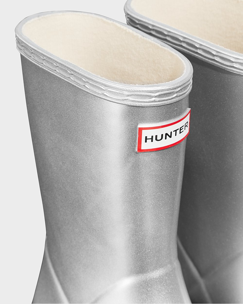 Kids Hunter Original First Classic Metallic | Rain Boots Silver | NZ-82071-GKLZ